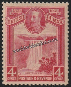 1931 BRITISH GUIANA - KING GEORGE V CENTENARY OF COUNTY UNION  W/M: MULTI SCRIPT CA MNH SG: 285