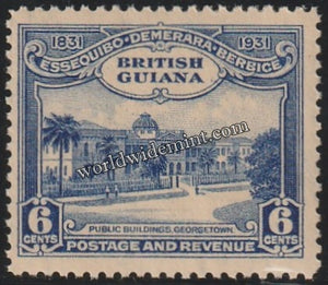 1931 BRITISH GUIANA - KING GEORGE V CENTENARY OF COUNTY UNION  W/M: MULTI SCRIPT CA MNH SG: 286