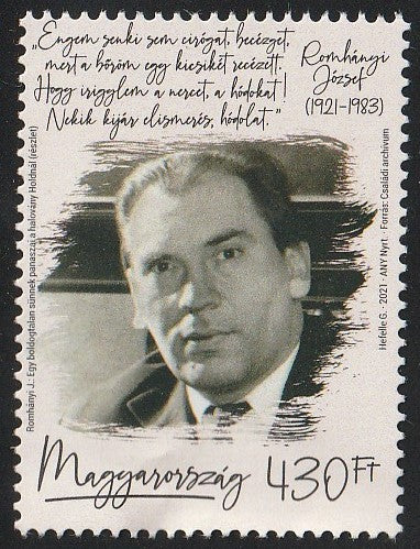 2021 Hungary The 100th Anniversary of the Birth of József Romhányi, (Hungarian writer and poet) 1921-1983  MNH #FOR-286