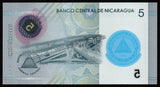 Nicaragua 5 Córdoba -2020 UNC Commemorative Polymer Banknote N#239037