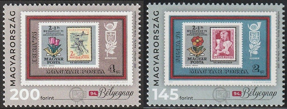 2021 Hungary The 94th Day of the Stamp Set of 2 MNH Stamp On Stamp #FOR-297