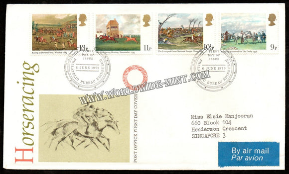 1979 UK Horse Racing FDC #FA298