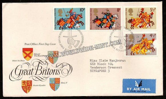 1974 UK Great Britons FDC #FA301