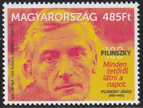 2021 Hungary The 100th Anniversary of the Birth of Janos Pilinszky, (Hungarian poet) 1921-1981 MNH #FOR-301