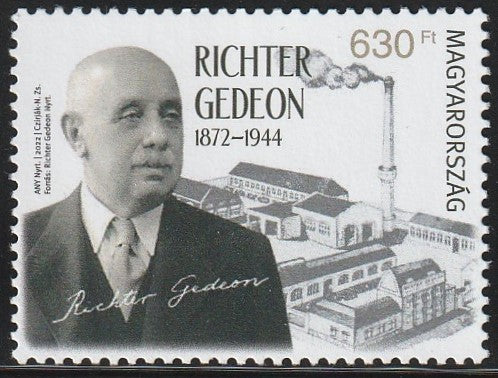 2022 Hungary The 150th Anniversary of the Birth of Gedeon Richter, (Hungarian pharmacist) 1872-1944 MNH #FOR-303