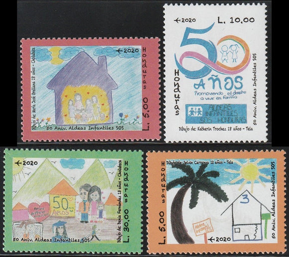 2020 Honduras The 50th Anniversary of the SOS Children's Village in Honduras Set of 4 MNH #FOR-304