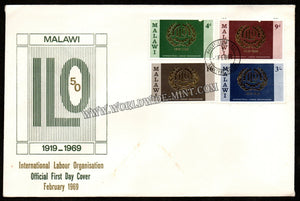 1969 Malawi International Labour Organization ILO FDC (Gold Foil) #FA317