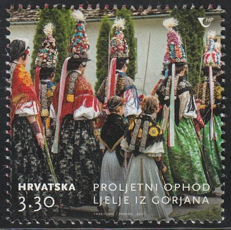 2021 Croatia Annual Spring Procession of Queens - Ljelje from Gorjani MNH #FOR-321