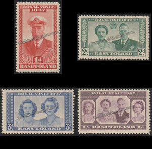 BASUTOLAND 1947 - KING GEORGE VI - ROYAL VISIT  4V MNH SG:  32  -  35