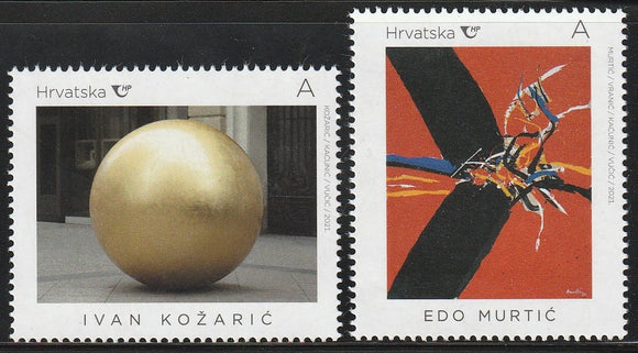 2021 Croatia Croatian Fine Arts Set of 2 MNH #FOR-331