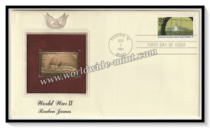 1991 USA World War II Reuben James - Gold Replica FDC #FE34