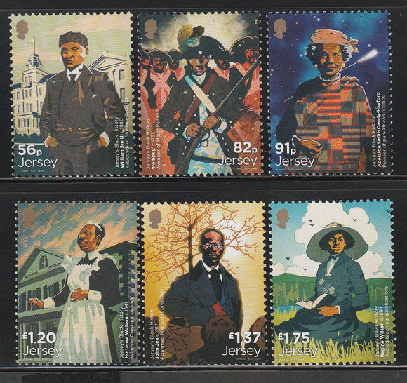 2022 Jersey Jersey's Black History Set of 6 MNH #FOR-350