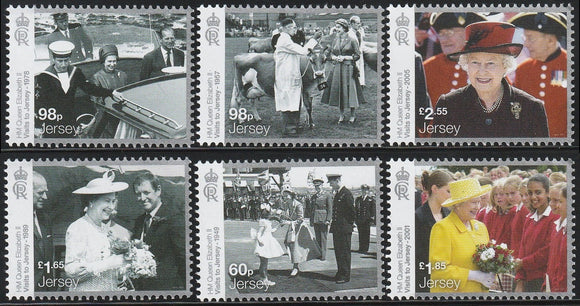 2023 Jersey Commemorating HM Queen Elizabeth II Visit to Jersey Set of 6 MNH #FOR-353