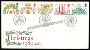 1980 UK Christmas FDC #FA357