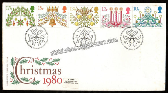 1980 UK Christmas FDC #FA357