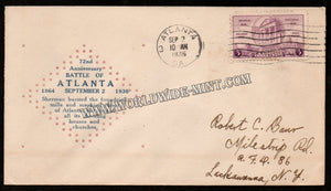 1936 USA 72nd Anniversary Battle Of Atlanta FDC #FA35