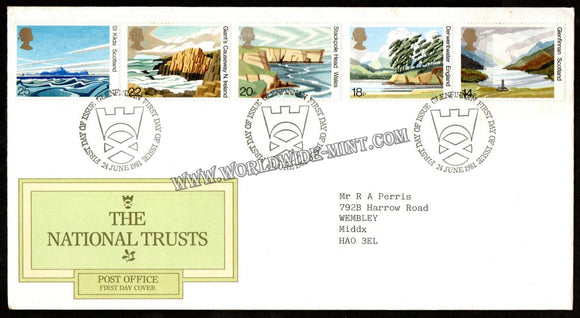 1981 Uk The National Trusts FDC Sea, Beaches, Landscape #FA369