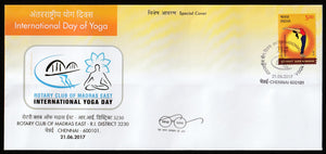 2017 International day of Yoga - Rotary Club Special Cover #TNC380