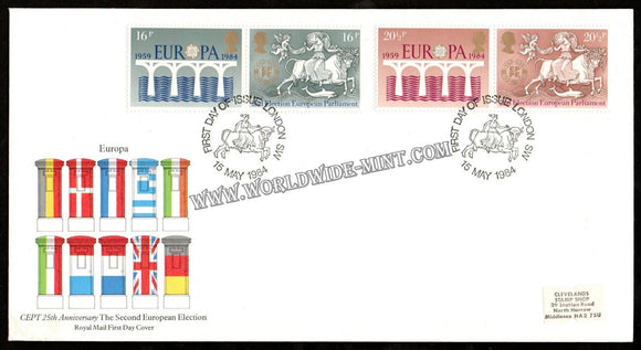 1984 UK 25th Anniversary The Second European Election FDC #FA388