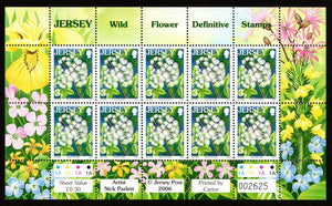 2006 Jersey Wild Angelica Flower Block of 4 Left Margin #ABR-38