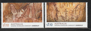 2022 Australia Rock Art of the Kimberley Wanjina Wunggurr Community Set of 2 MNH - Ancient Rock Carving #FOR-3