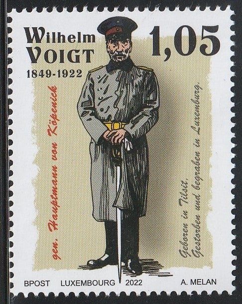 2022 Luxembourg The 100th Anniversary of the Death of Wilhelm Voight, 1849-1822 MNH #FOR-424