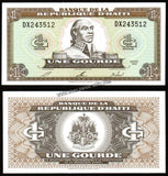 Haiti 1 Gourde 1992-1993 UNC Banknote N#210417