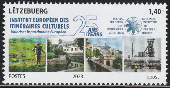 2023 Luxembourg The 25th Anniversary of the European Institute of Cultural Routes MNH #FOR-436