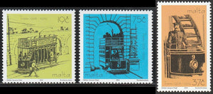 2004 Malta The 75th Anniversary of the Last Trams in Valletta  Set of 3 MNH #FOR-443