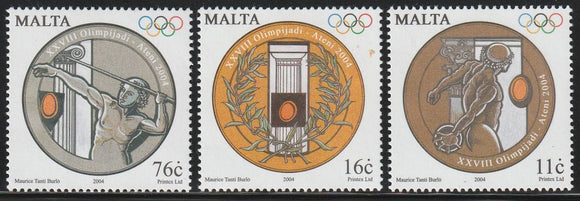 2004 Malta Olympic Games - Athens, Greece Set of 2 MNH - Javelin Throw, Shot Put #FOR-444