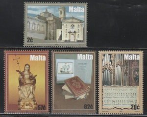 2004 Malta Works of Art Set of 4 MNH- Church, Mother Mary, Bible #FOR-446