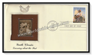 1993 USA Youth Classics learning about the Past - Gold Replica FDC #FE44