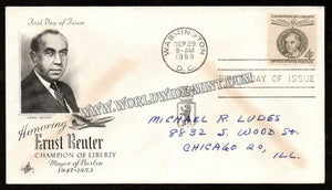 1959 USA Ernst Reuter Mayer Of Berlin FDC #FA45