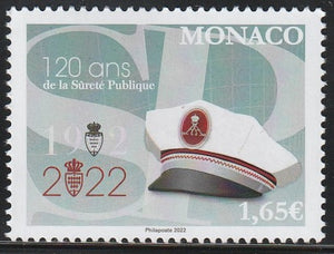 2022 Monaco The 120th Anniversary of the Police Department  MNH #FOR-476