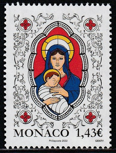 2022 Monaco Christmas MNH Mother Mary & Jesus #FOR-478