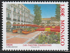 2023 Monaco SEPAC Issue - Traditional Markets MNH #FOR-489