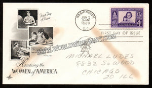 1960 USA Honoring The Women Of America FDC #FA48