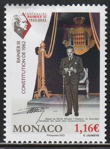 2023 Monaco Rainer III - The Constitution of 1962 MNH #FOR-493