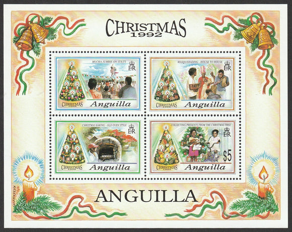 1992 Anguilla Christmas MS #FOR-1071