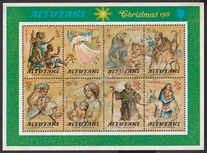 1977 Cook Islands Aitutaki Christmas MS MNH #FOR-507a