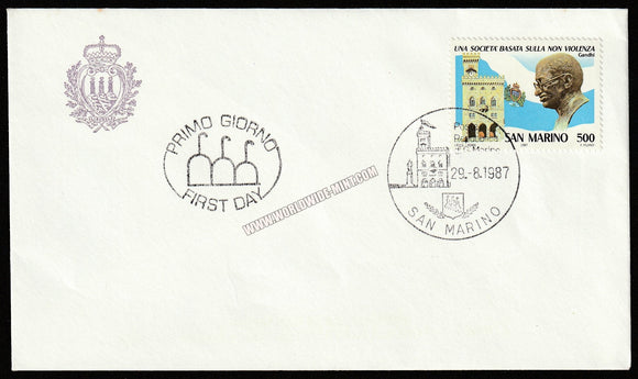 1987 San Marino Gandhi FDC #Gan515