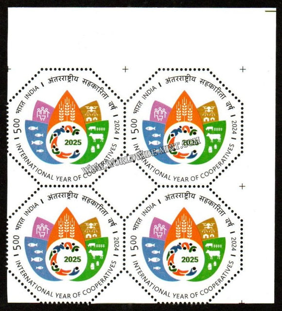 2024 INDIA International Year of Cooperatives Block of 4 MNH