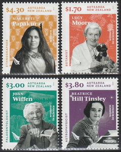 2022 New Zealand Women in Science Set of 4 MNH #FOR-542