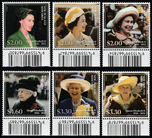 2022 New Zealand Queen Elizabeth II Set of 6 MNH #FOR-544