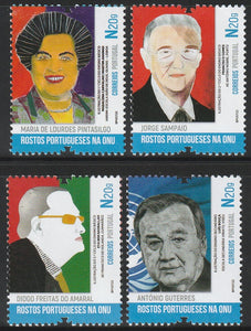 2022 Portugal Portuguese Faces at the UN Set of 4 MNH #FOR-574