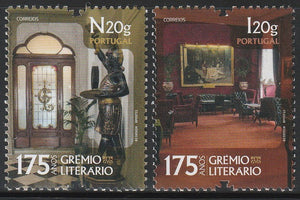 2022 Portugal The 175th Anniversary of the Grémio Literário Set of 2 MNH #FOR-577