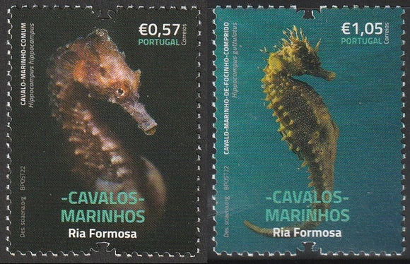 2022 Portugal The Seahorses of Ria Formosa Set of 2 MNH #FOR-583