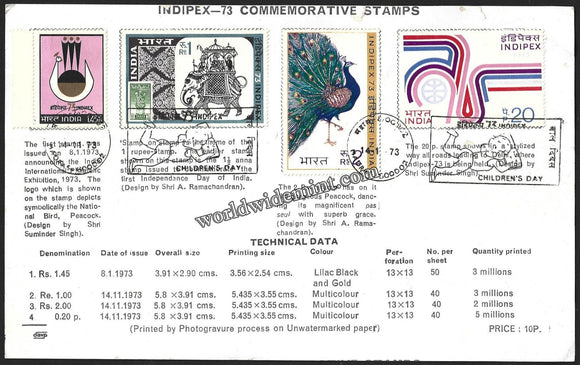 1973 INDIPEX 73 - 4v set Brochure