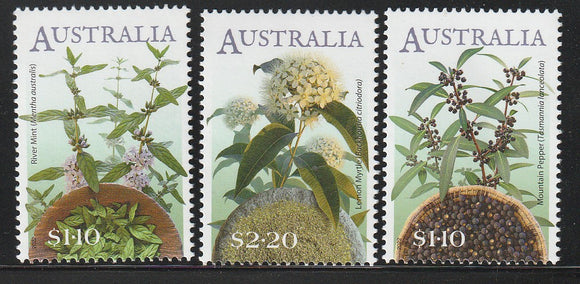 2022 Australia Bush Seasonings Set of 3 - Plants, Flowers, Seeds MNH #FOR-5