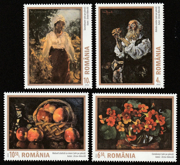 2022 Romania The 150th Anniversary of the Birth of Octav Bancila, (Romanian Realist Painter) 1872-1944 Set of 4 MNH #FOR-633